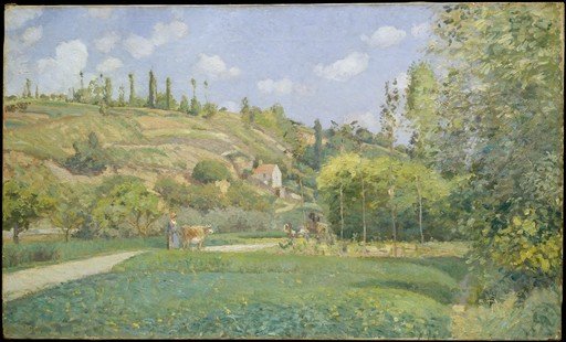 Camille Pissarro - Red Roofs style reference
