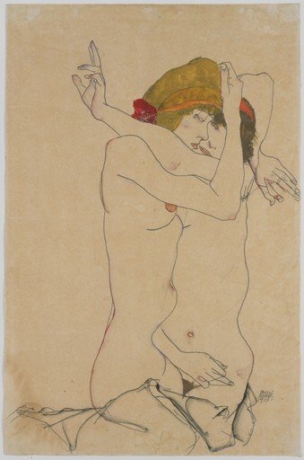 Egon Schiele - The Embrace style reference